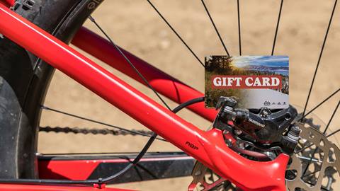BBMR Gift Card on a bike wheel